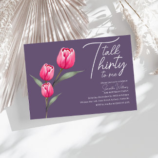 Rede dreißig mit mir Black 30. Geburtstagseinladun Einladung