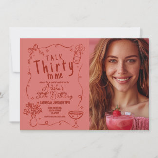 Rede dreißig mit mir Foto 30. Nacht zum Geburtstag Einladung