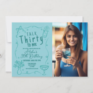 Rede dreißig mit mir Foto 30. Nacht zum Geburtstag Einladung