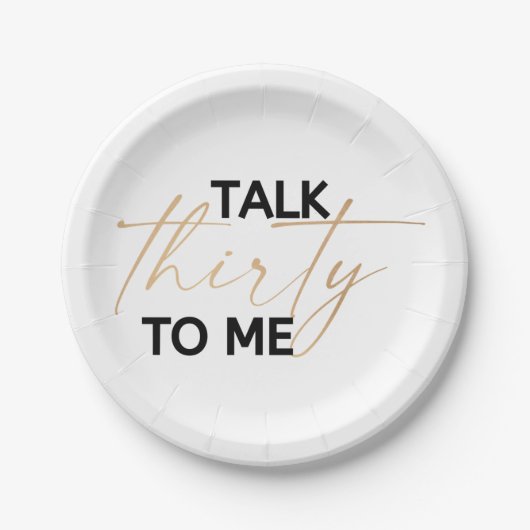 Rede dreißig mit mir pappteller (Vorderseite)