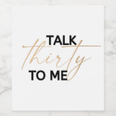 Rede dreißig mit mir Weinetikett (Einzelnes Label)