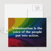 Rede durch Freiwilligentätigkeit (2) Postkarte (Vorne/Hinten)