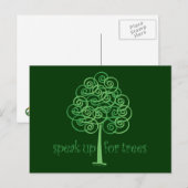 Rede für Bäume - Baum Hugger Postkarte (Vorne/Hinten)