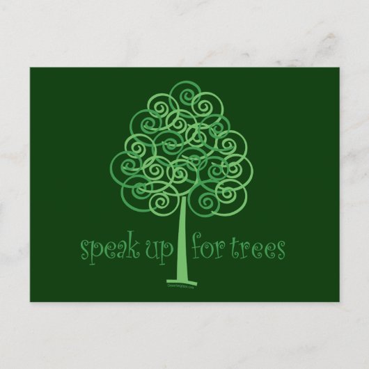 Rede für Bäume - Baum Hugger Postkarte (Vorderseite)