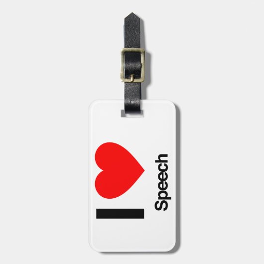 Rede in der Liebe Gepäckanhänger (Vorderseite vertikal)