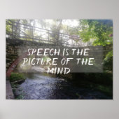 Rede ist das Bild des geistigen Sprichworts Poster (Vorne)