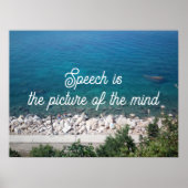 Rede ist das Bild des geistigen Sprichworts Poster (Vorne)