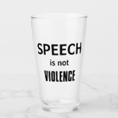 Rede ist keine Gewalt Glas (Vorderseite)