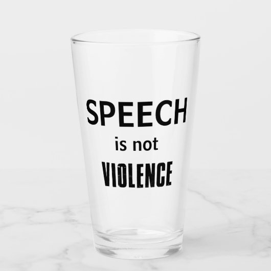 Rede ist keine Gewalt Glas (Vorderseite)