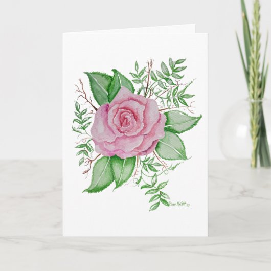 Rede Jesus Rosa Rose Grußkarte Dankeskarte (Vorderseite)