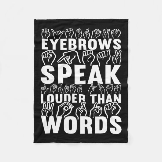 Rede lauter als Worte Gehörvolles Bewusstsein Fleecedecke (Vorderseite)