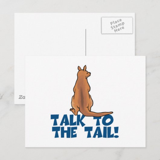 Rede mit dem Schwanz Kangaroo Postkarte (Vorne/Hinten)