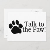 Rede mit der Paw Postkarte (Vorne/Hinten)