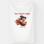Rede mit mir Klartext Lustiges Thanksgiving-Design Banner (Vertikal)