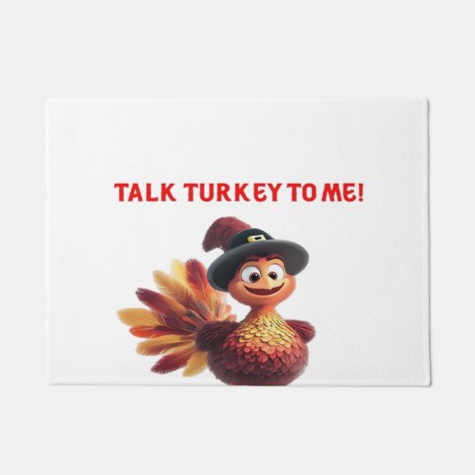 Rede mit mir Klartext Lustiges Thanksgiving-Design Fußmatte (Vorderseite)