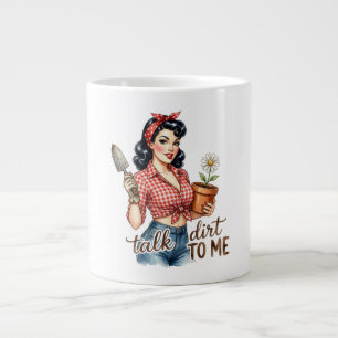 Rede mit mir über Dreck Gartenbau-Wortspiel-Kaff Jumbo-Tasse