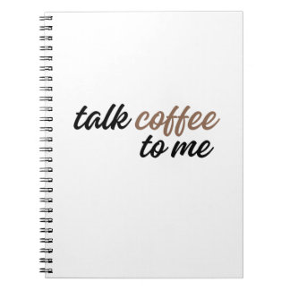 rede mit mir über Kaffee Notizblock