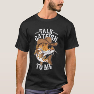 Rede mit Wels zu mir Lustiger Wels Cowboy Fischer T-Shirt