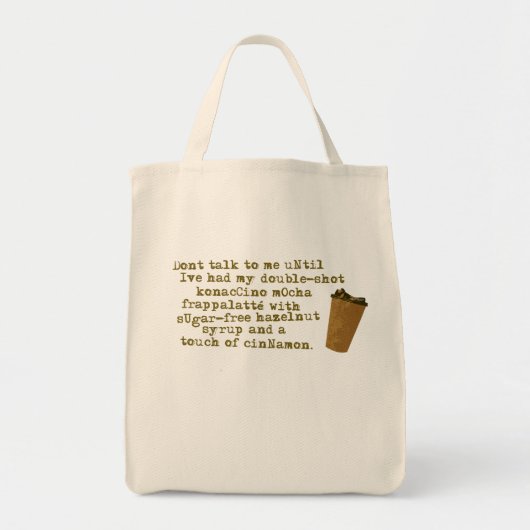 Rede nicht von Kaffee Tragetasche (Vorne)