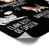 Rede Paw-thologie Lustige Katzen Witze Sprachpatho Poster (Ecke)