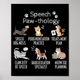 Rede Paw-thologie Lustige Katzen Witze Sprachpatho Poster