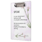 Rede - Selbstbewusstsein in der Liebe Klemmbrett (Links)