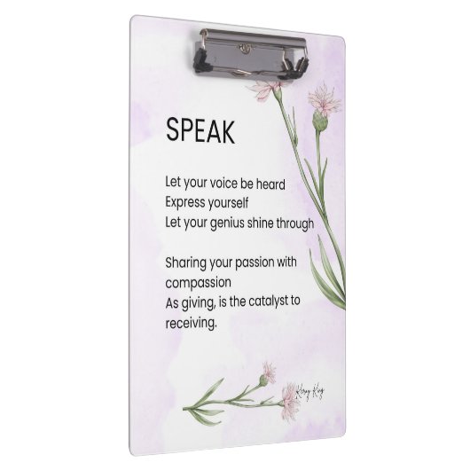 Rede - Selbstbewusstsein in der Liebe Klemmbrett (Rechts)