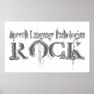 Rede-Sprachenpathologe-Felsen Poster
