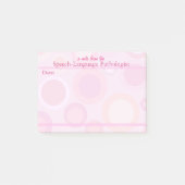 Rede-Sprachenpathologe-klebrige Pastellanmerkungen Post-it Klebezettel (Vorderseite)