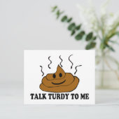 Rede Turdy mit mir Postkarte (Stehend Vorderseite)