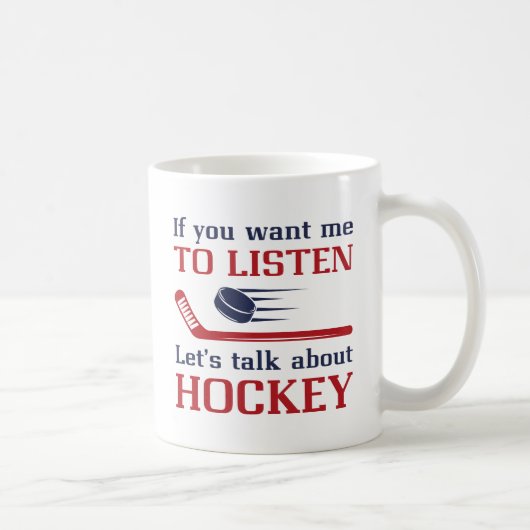 Rede über Hockey Kaffeetasse (Rechts)
