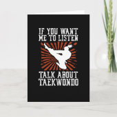Rede über Taekwondo Karte (Vorderseite)