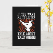 Rede über Taekwondo Karte (Gelbe Blume)