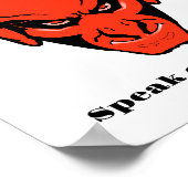 Rede vom Teufel - rot plötzlich aufgetaucht Altes  Poster (Ecke)