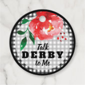 Rede von Derby zu Me Rote Rose über Gingham Geschenkanhänger (Vorderseite)