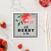 Rede von Derby zu Me Rote Rose über Gingham Serviette (Beispiel)