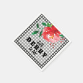 Rede von Derby zu Me Rote Rose über Gingham Serviette (Ecke)