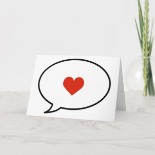 Rede von Liebe Karte