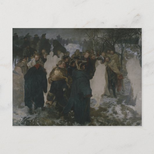 Rede vor der Schlacht von Leuthen, 1858 Postkarte (Vorderseite)