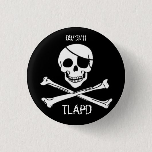 Rede wie ein Pirat Tag Runde Knöpfe Button (Vorderseite)