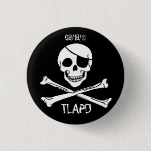 Rede wie ein Pirat Tag Runde Knöpfe Button