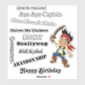 Rede wie ein Piratenaufkleber Aufkleber (Blatt)