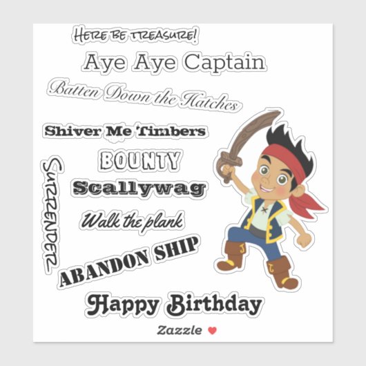 Rede wie ein Piratenaufkleber Aufkleber (Blatt)