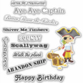 Rede wie ein Piratenaufkleber Aufkleber (Vorderseite)