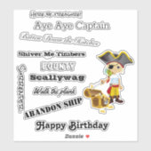 Rede wie ein Piratenaufkleber Aufkleber (Blatt)