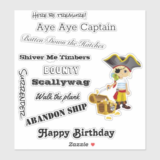 Rede wie ein Piratenaufkleber Aufkleber (Blatt)