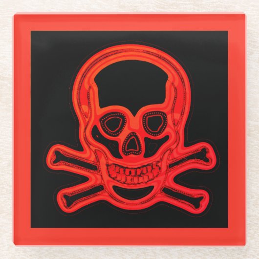 Rede wie ein Piratentag Glasuntersetzer (Vorderseite)