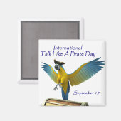 Rede wie ein Piratentag Magnet (Vorderseite/Rückseite)
