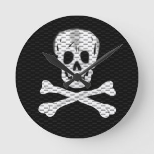 Rede wie ein Piratentag Runde Wanduhr