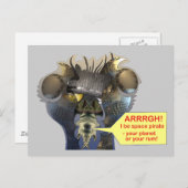 Rede wie ein Weltraumpirat Postkarte (Vorne/Hinten)